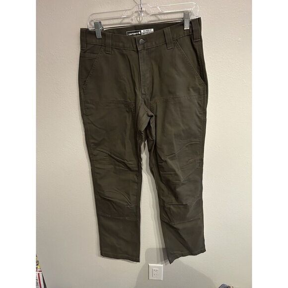CARHARTT Men’s 32x30  Rugged Flex Relaxed Canvas Double Knee Utility Work Pants - Picture 1 of 8
